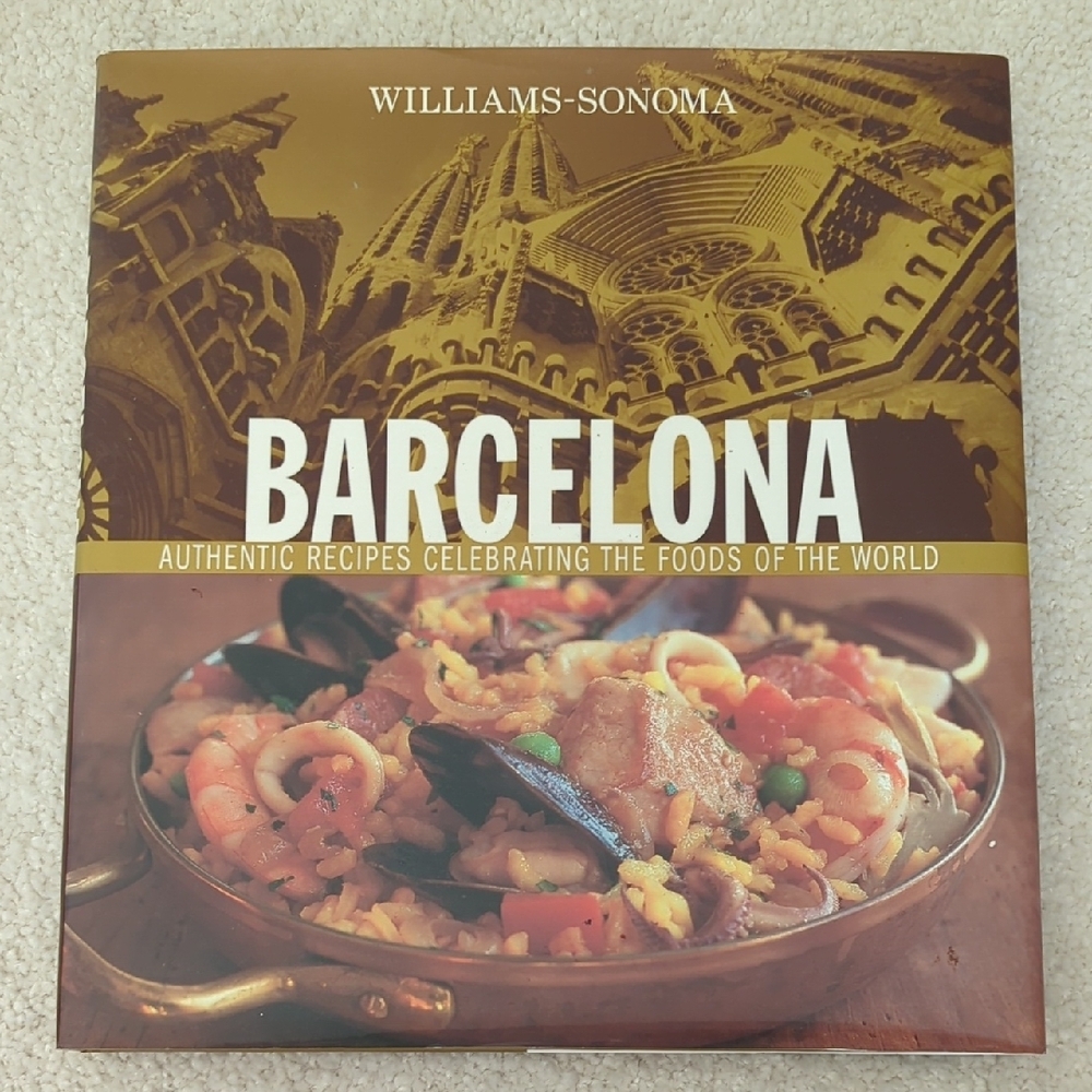 3 For $30. Williams Sonoma Barcelona Recipe Book with Golden Cover